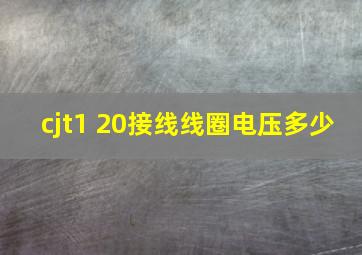 cjt1 20接线线圈电压多少